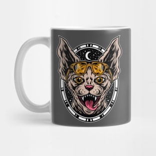 Sphynx Cat Wearing Sunglasses Mug